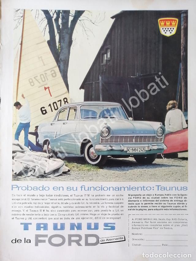 Collectionnisme d'affiches: CARTEL ANTIGUO ORIGINAL DE AUTOS. FORD TAUNUS 17M 1961 /463