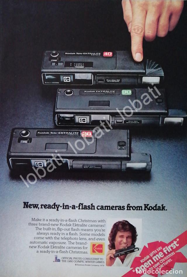 Collectionnisme d'affiches: CARTEL ANTIGUO ORIGINAL DE MICHAEL LANDON Y CAMARAS KODAK EKTRALITE 1980 /417 FEP