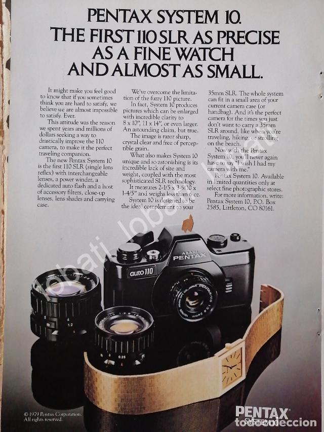 Collectionnisme d'affiches: CARTEL ANTIGUO ORIGINAL DE CAMARAS FOTOGRAFICAS PENTAX SYSTEM 10 1979 /431