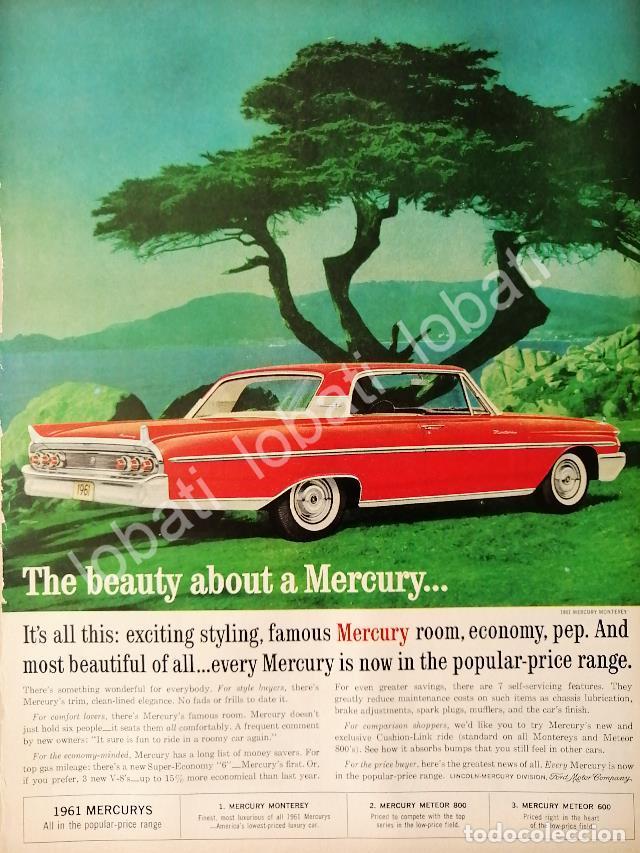 Collectionnisme d'affiches: CARTEL ANTIGUO ORIGINAL DE AUTOS FORD MERCURY MONTEREY 1961 /477