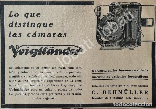 Collectionnisme d'affiches: CARTEL ANTIGUO ORIGINAL DE MINI CARTEL. CAMARAS VOIGTLANDER 1929 /444 MUY RARO
