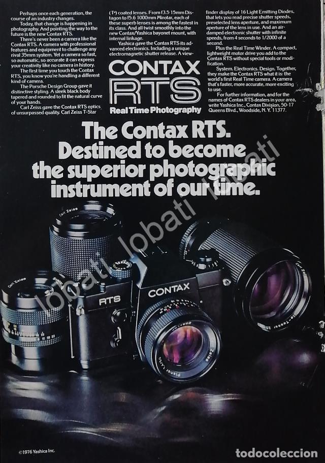 Collectionnisme d'affiches: CARTEL ANTIGUO ORIGINAL DE CAMARAS CONTAX RTS 1970s /443