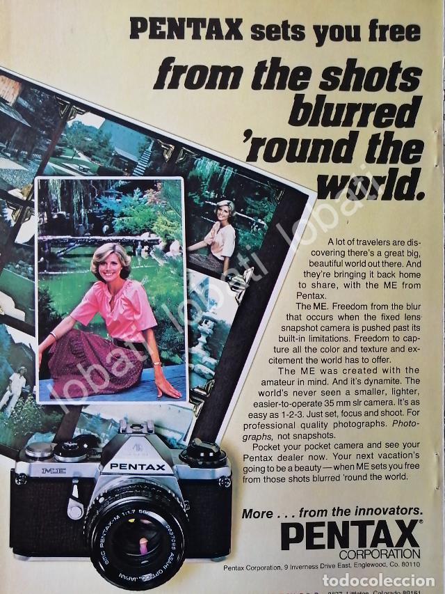 Collectionnisme d'affiches: CARTEL ANTIGUO ORIGINAL DE CAMARAS PENTAX ME 1970s /449