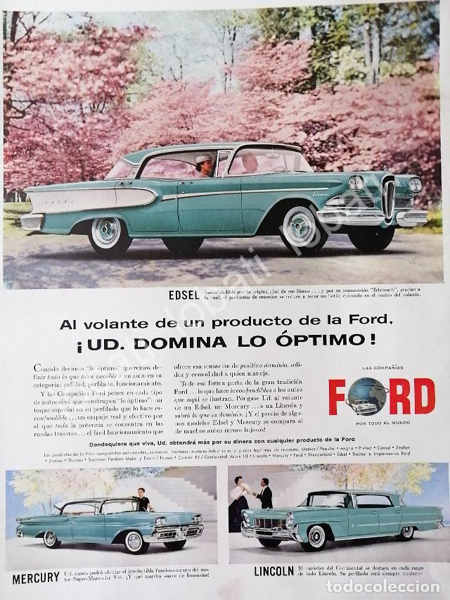 Collectionnisme d'affiches: CARTEL ANTIGUO ORIGINAL DE AUTOS FORD EDSEL 1960 /482