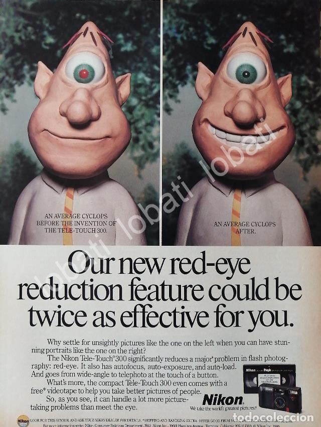 Collectionnisme d'affiches: CARTEL ANTIGUO ORIGINAL DE CAMARAS FOTOGRAFICAS NIKON AF 1990 /469