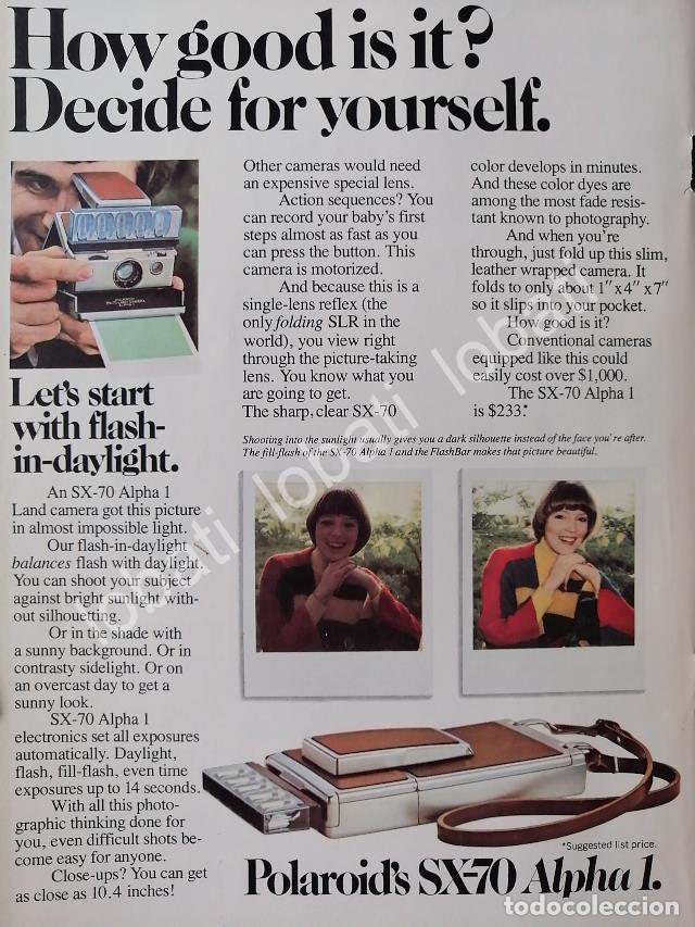 Collectionnisme d'affiches: CARTEL ANTIGUO ORIGINAL DE CAMARAS POLAROID SX-70 1978 /481
