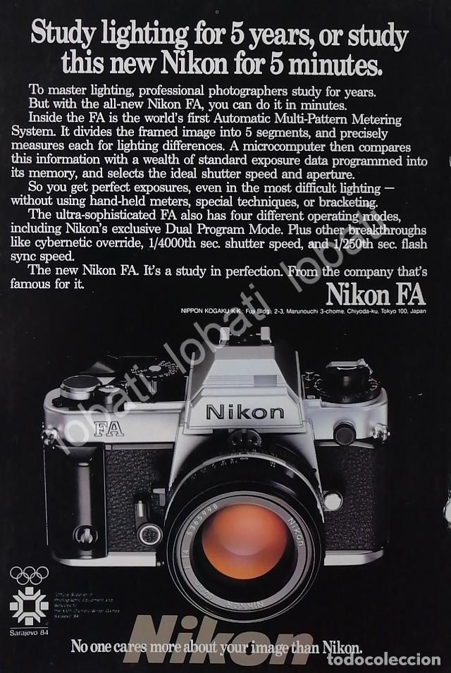 Collectionnisme d'affiches: CARTEL ANTIGUO ORIGINAL DE CAMARAS NIKON F3 1970s /483