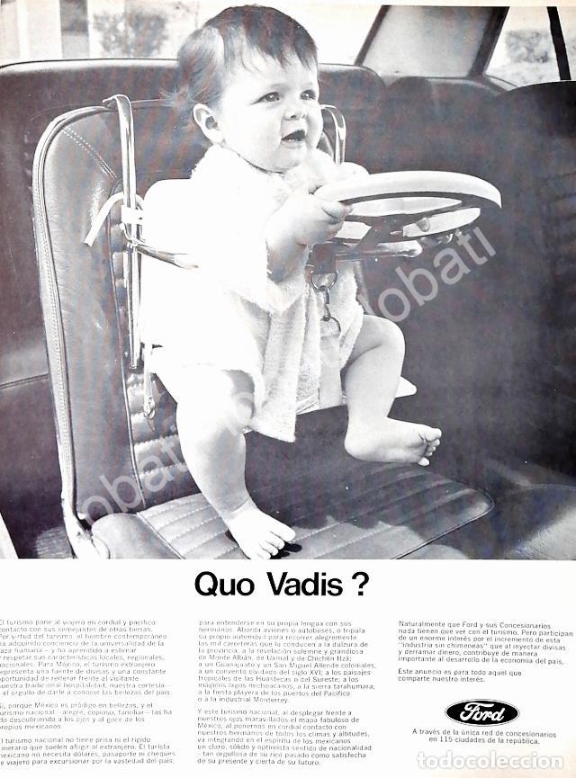 Collectionnisme d'affiches: CARTEL ANTIGUO ORIGINAL DE RARO AFICHE INTERSECCIONAL DE AUTOS FORD 1968 /499