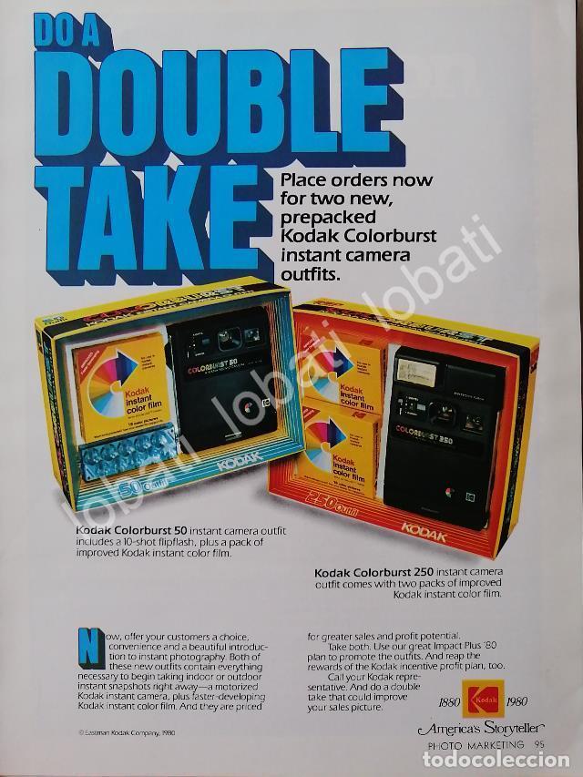 Collectionnisme d'affiches: CARTEL ANTIGUO ORIGINAL DE CAMARAS KODAK COLORBURST 250 1980 /512