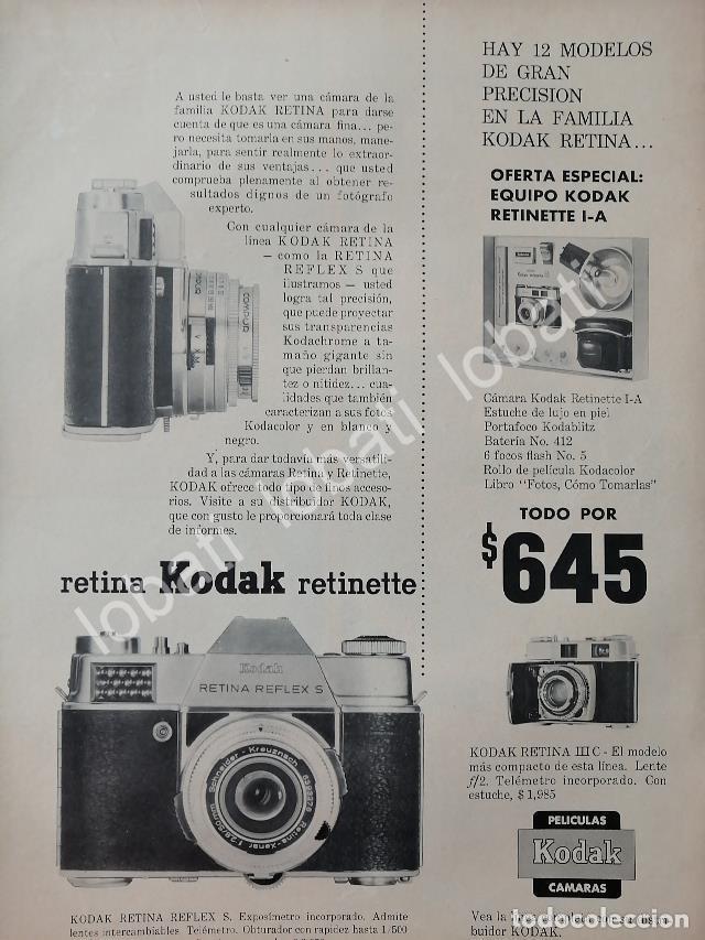 Collectionnisme d'affiches: CARTEL ANTIGUO ORIGINAL DE CAMARAS KODAK RETINETTE RETINE REFLEX S 1950s /546