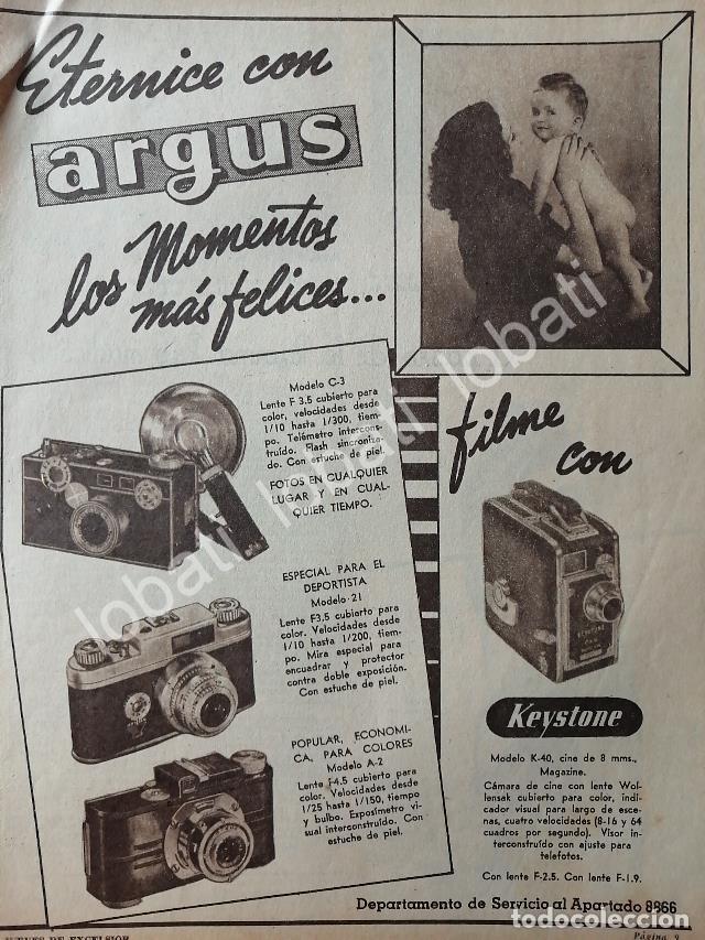 Collectionnisme d'affiches: CARTEL ANTIGUO ORIGINAL DE CAMARAS FOTOGRAFICAS ARGUS 1949 /548