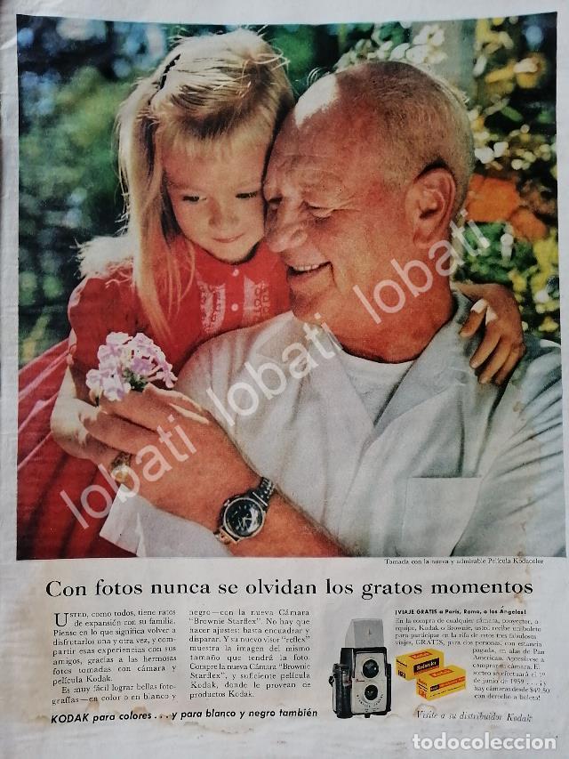Collectionnisme d'affiches: CARTEL ANTIGUO ORIGINAL DE CAMARAS FOTOGRAFICAS KODAK BROWNIE STARFLEX 1959 /598