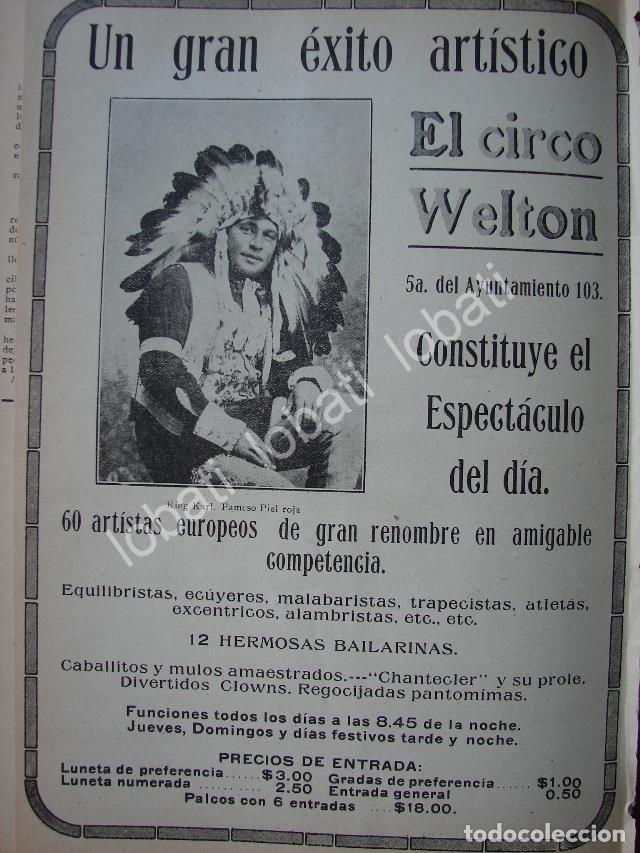 Sammeln von Plakaten: CARTEL ANTIGUO ORIGINAL DE GRAN CIRCO WELTON 1914 /769 MUY RARO