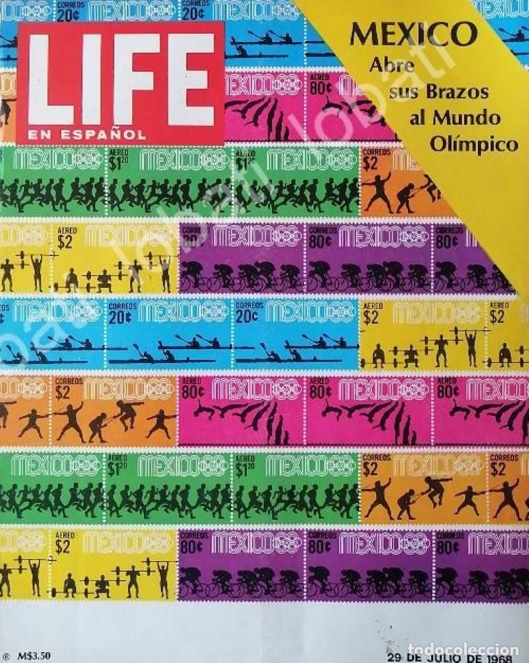 Sammeln von Plakaten: PORTADA ANTIGUA ORIGINAL OLIMPIADAS MEXICO 68 Y SUS ESTAMPILLAS