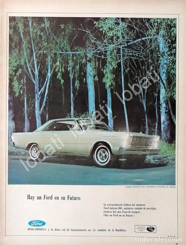 Poster collecting: CARTEL ANTIGUO ORIGINAL DE AUTOS FORD GALAXIE 500 1965 /513