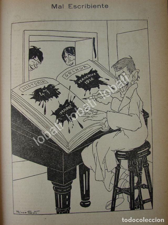 Poster collecting: CARICATURA ANTIGUA. INTERVENCION DE 1914 W. WOODROW WILSON/ PLT MLT