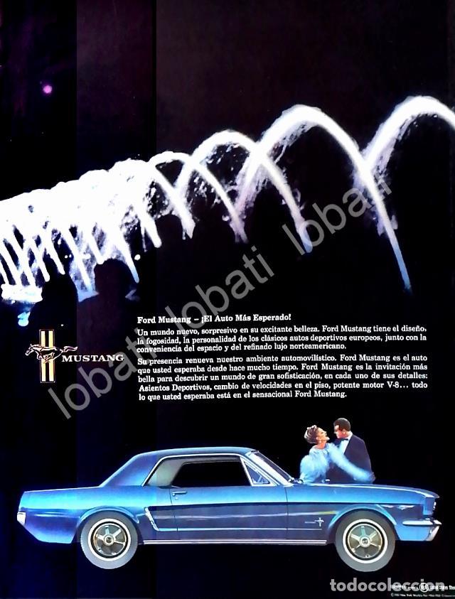 Poster collecting: CARTEL ANTIGUO ORIGINAL DE PUBLICIDAD ANTIGUA DE AUTOS FORD MUSTANG 1961 /519