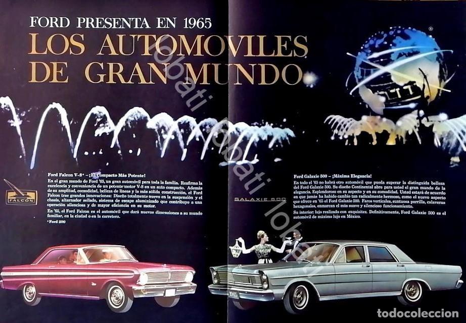 Poster collecting: CARTEL ANTIGUO ORIGINAL DE AUTOS FORD FALCON & GALAXIE 500 1965 /524