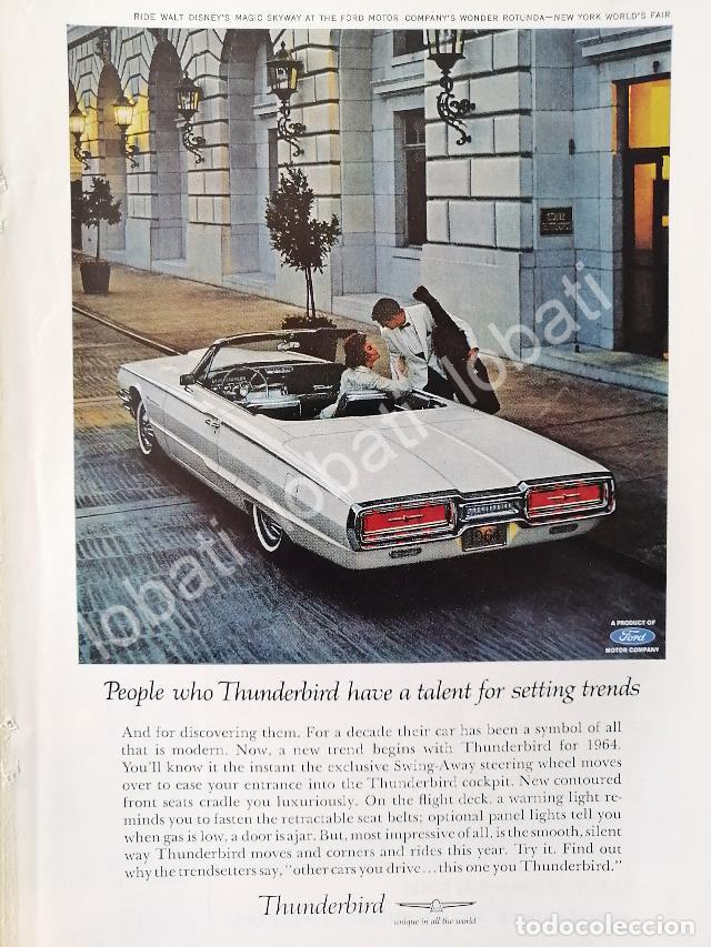 Poster collecting: CARTEL ANTIGUO ORIGINAL DE AUTOS FORD THUNDERBIRD 1964 /529