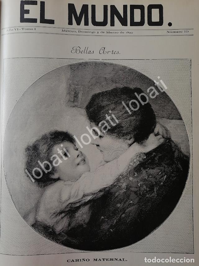 Collectionnisme d'affiches: PORTADA ANTIGUA ORIGINAL ARTISTICA 1899. CARI&Ntilde;O MATERNAL