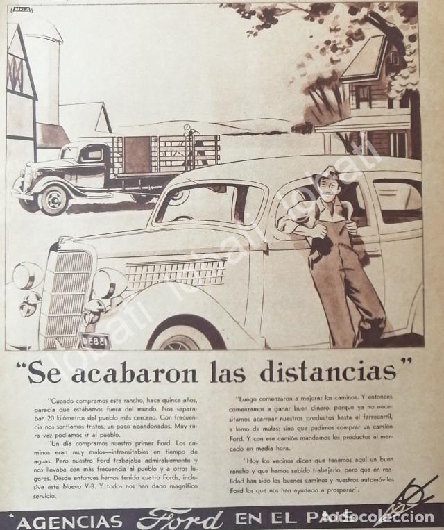 Collectionnisme d'affiches: CARTEL ANTIGUO ORIGINAL DE DE AUTOS FORD V-8 1936 /547