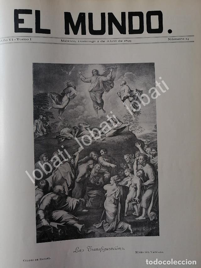 Collectionnisme d'affiches: PORTADA ANTIGUA ORIGINAL 1899. LA TRASFIGURACION / ARTE SACRO, RLG