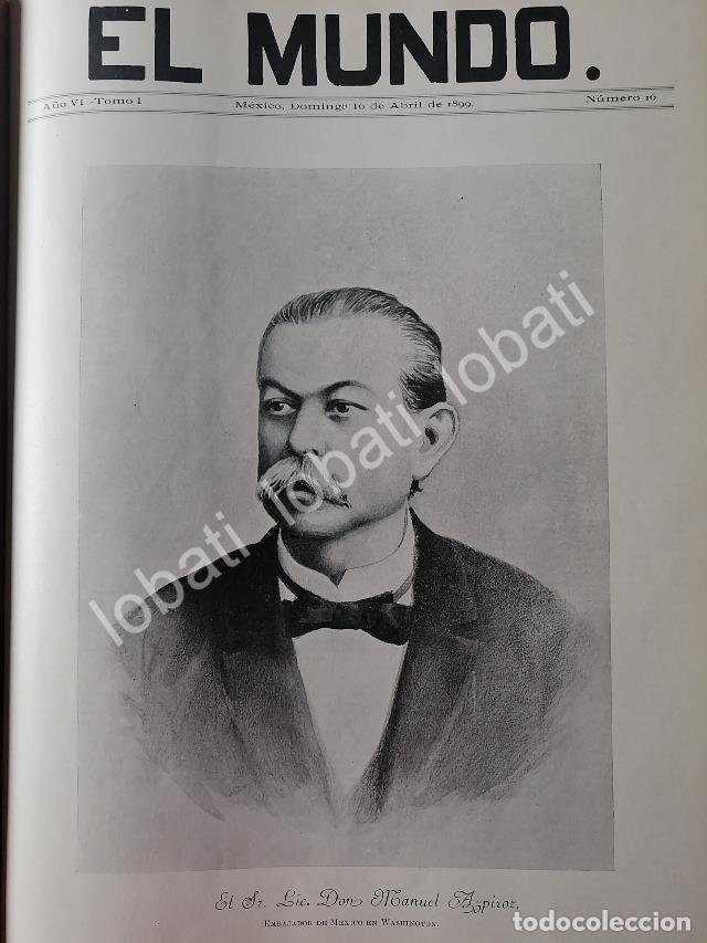 Collectionnisme d'affiches: PORTADA ANTIGUA ORIGINAL 1899. MUERE MANUEL AZPIROZ MORA / PLT