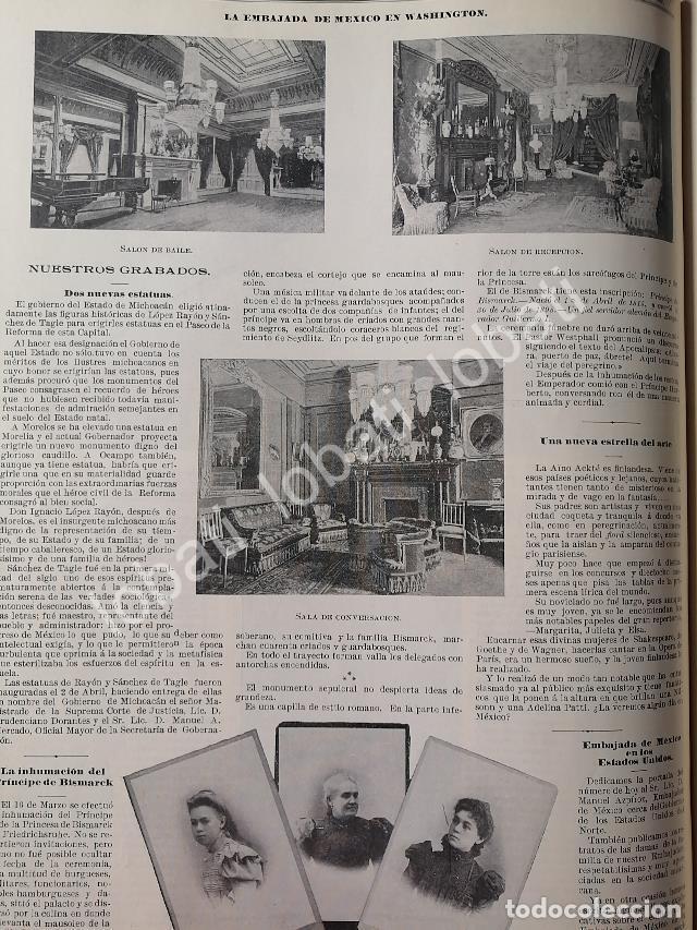 Collectionnisme d'affiches: CARTEL ANTIGUO ORIGINAL DE LA EMBAJADA MEXICANA EN WASHINGTON 1899 /PLT
