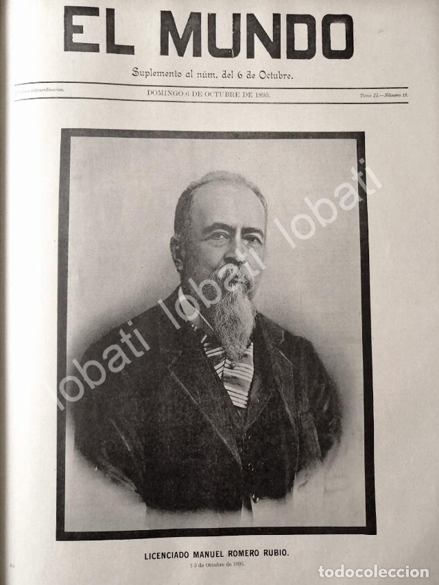 Collectionnisme d'affiches: CARTEL ANTIGUO ORIGINAL DE MUERTE Y FUNERALES DE MANUEL ROMERO RUBIO 1895