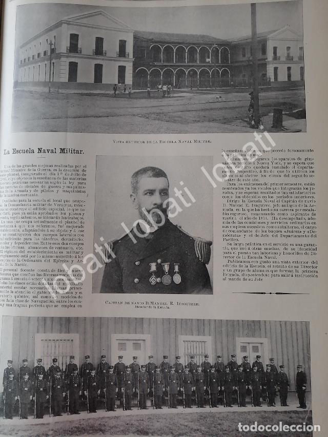 Collectionnisme d'affiches: CARTEL ANTIGUO ORIGINAL DE INICIOS DE LA ESCUELA NAVAL MILITAR Y CAP. MANUEL E. IZAGUIRRE . MLT