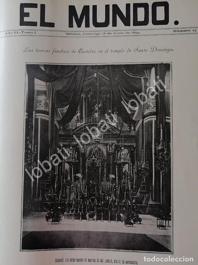 Coleccionismo de carteles: PORTADA ANTIGUA ORIGINAL 1899. FUNERALES DE EMILIO CASTELAR