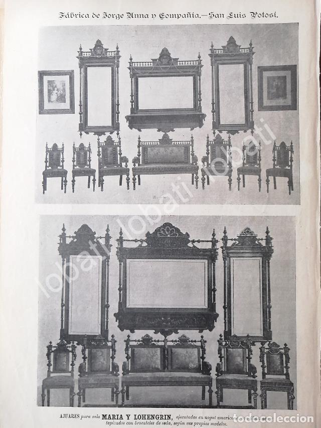 Poster collecting: CARTEL ANTIGUO ORIGINAL DE FABRICA DE MUEBLES MUEBLES JORGE UNNA Y COMPA&Ntilde;IA 1894 /285