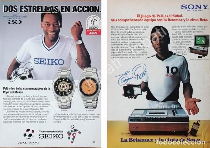 Poster collecting: CARTEL ANTIGUO ORIGINAL DE PUBLICIDAD RETRO Y EL FUTBOLISTA PELE 1990s /FEP