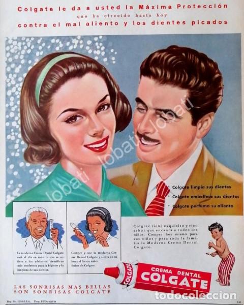 Poster collecting: CARTEL ANTIGUO ORIGINAL DE CREMA DENTAL COLGATE 1959 /78