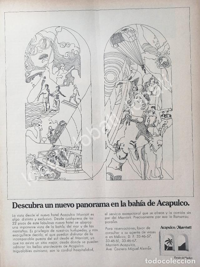 Poster collecting: CARTEL ANTIGUO ORIGINAL DE HOTEL MARRIOTTT ACAPULCO 1969 /295