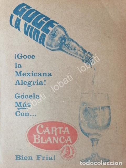 Poster collecting: CARTEL ANTIGUO ORIGINAL DE CERVEZA CARTA BLANCA 1967 /215