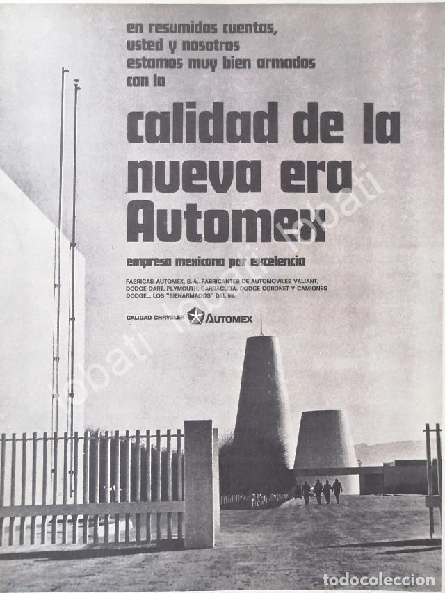 Coleccionismo de carteles: CARTEL ANTIGUO ORIGINAL DE INICIA LA PLANTA DE AUTOS CHRYSLER TOLUCA 1969 AUTOMEX /301