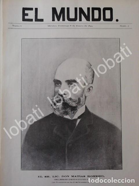 Collectionnisme d'affiches: PORTADA ANTIGUA ORIGINAL ORIGINAL. MUERE MATIAS ROMERO 1899