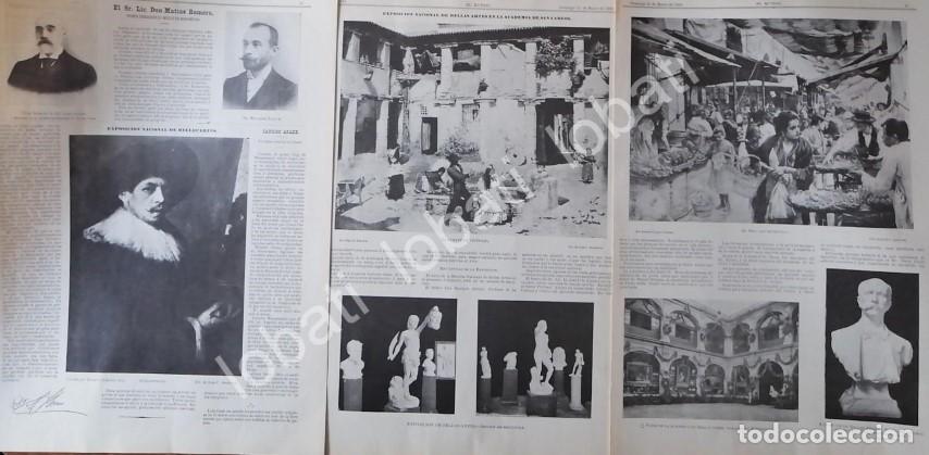Collectionnisme d'affiches: CARTEL ANTIGUO ORIGINAL DE EXPOSICION NAC ACADEMIA DE SAN CARLOS. 1899