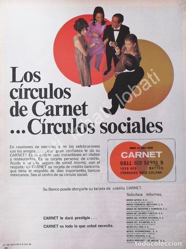 Collectionnisme d'affiches: CARTEL ANTIGUO ORIGINAL DE LA PRIMERA TARJETA DE CREDITO CARNET (MASTERCARD) 1969 /307