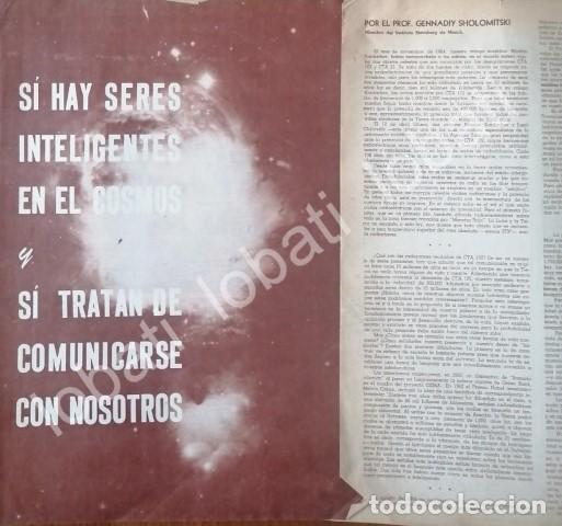Collectionnisme d'affiches: CARTEL ANTIGUO ORIGINAL DE SOBRE EXTRATERRESTRES, DE GENNADIY SHOLOMITSKI 1976