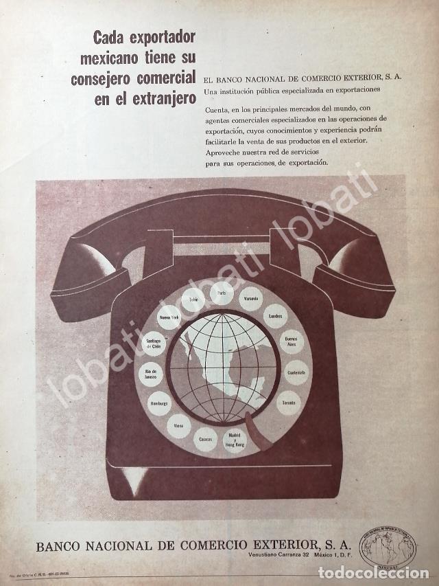 Collectionnisme d'affiches: CARTEL ANTIGUO ORIGINAL DE BANCO BANCOMEXT 1974 /146