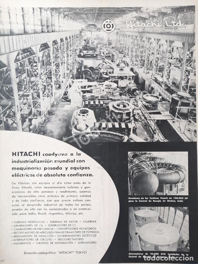 Collectionnisme d'affiches: CARTEL ANTIGUO ORIGINAL DE HITACHI MEXICANA 1958 /317