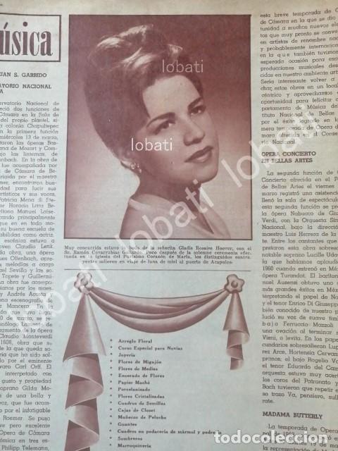 Collectionnisme d'affiches: CARTEL ANTIGUO ORIGINAL DE BODA DE GLADYS ROSALES HOOVER 1963