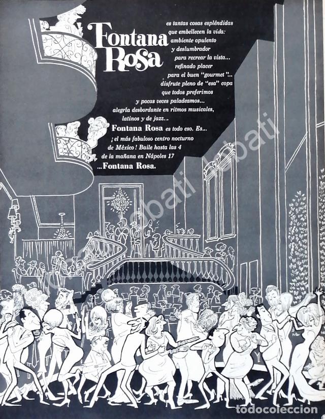 Poster collecting: CARTEL ANTIGUO ORIGINAL DE CENTRO NOCTURNO FONTANA ROSA 1963 /328 BARES