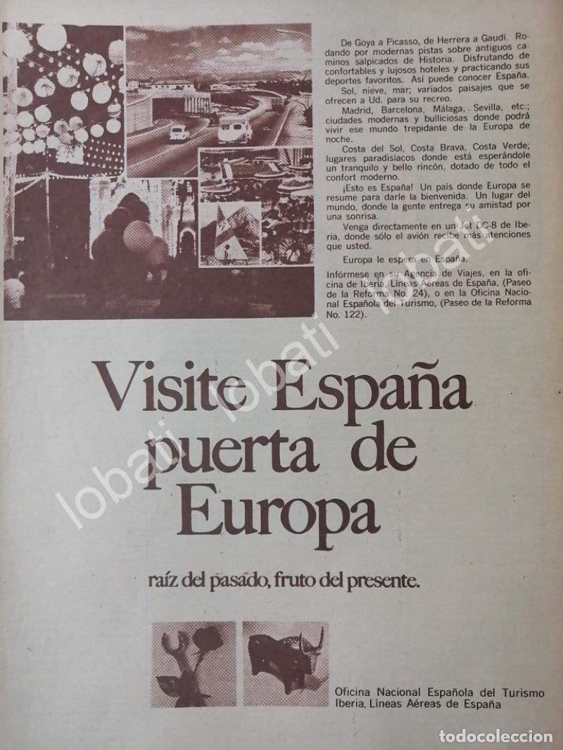 Poster collecting: CARTEL ANTIGUO ORIGINAL DE OFICINA DE TURISMO DE ESPA&Ntilde;A EN MEXICO 1968
