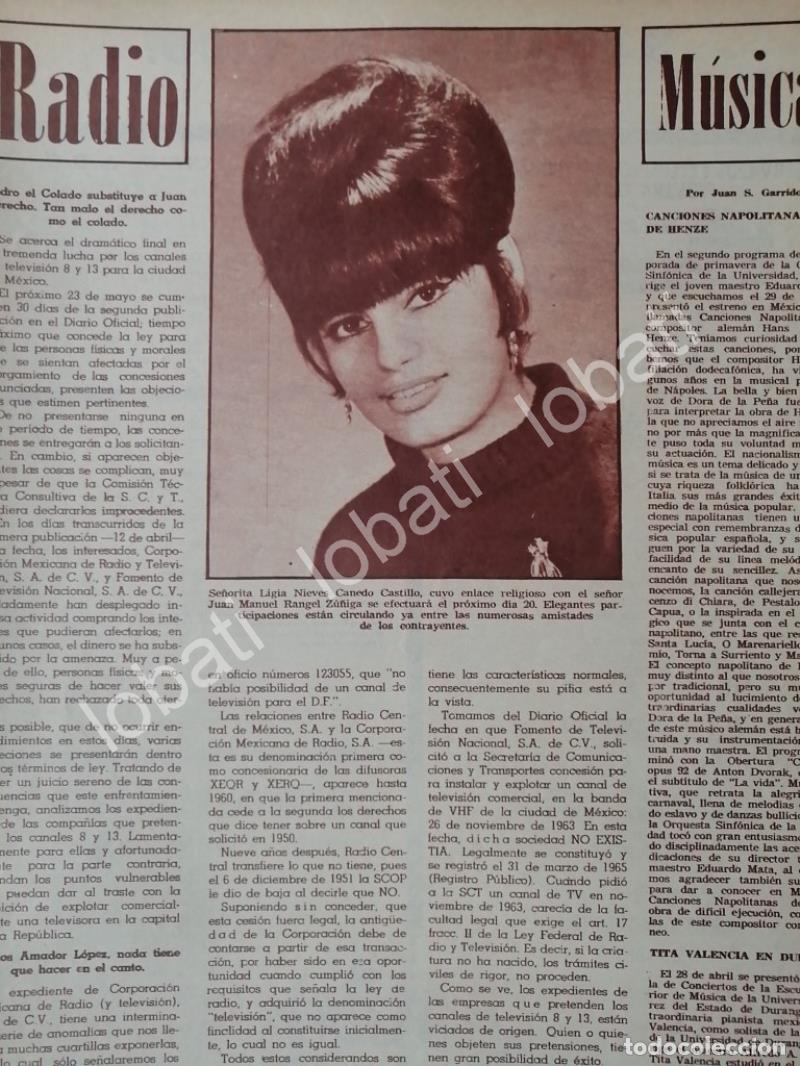 Poster collecting: CARTEL ANTIGUO ORIGINAL DE BODA DE LIGIA NIEVES CANEDO CASTILLA MAY. 1967