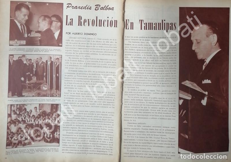 Poster collecting: CARTEL ANTIGUO ORIGINAL DE OBRAS DE PRAXEDIS BALBOA. TAMAULIPAS 1964 /PLT