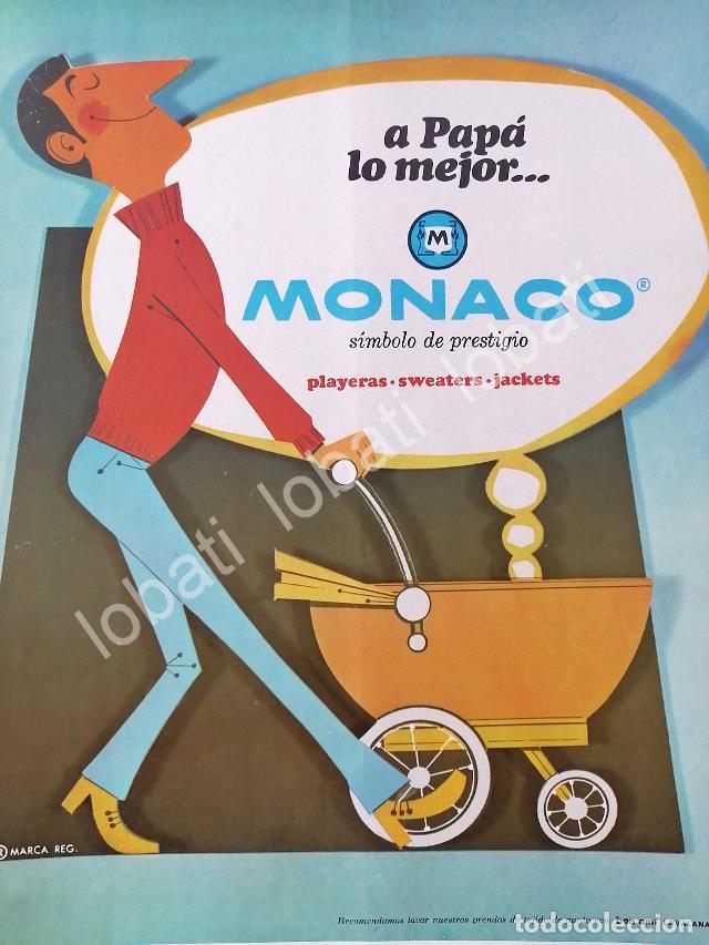 Poster collecting: CARTEL ANTIGUO ORIGINAL DE FABRICA DE ROPA MONACO S.A 1968 /345 RARO