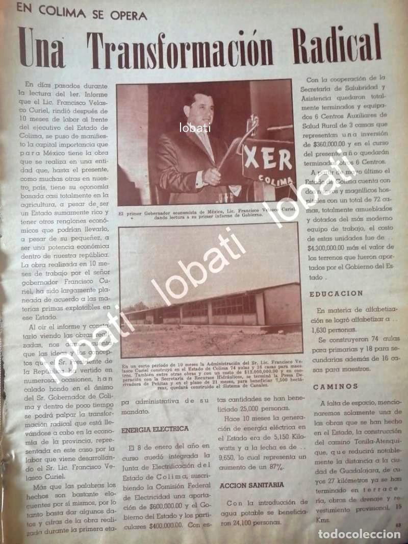 Poster collecting: CARTEL ANTIGUO ORIGINAL DE FRANCISCO VELASCO CURIEL, 1ER INFORME 1962 /PLT